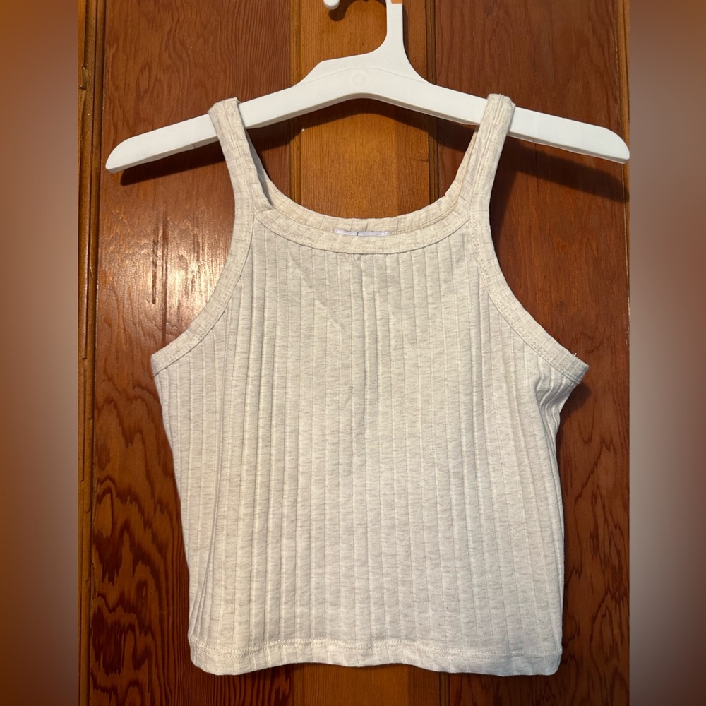 Princess Polly Ribbed Tank Top - Cream